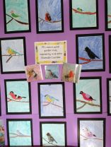 P5 create pastel garden birds