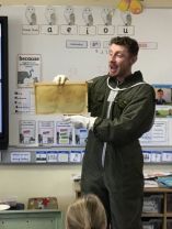 A bee keeper visits P3